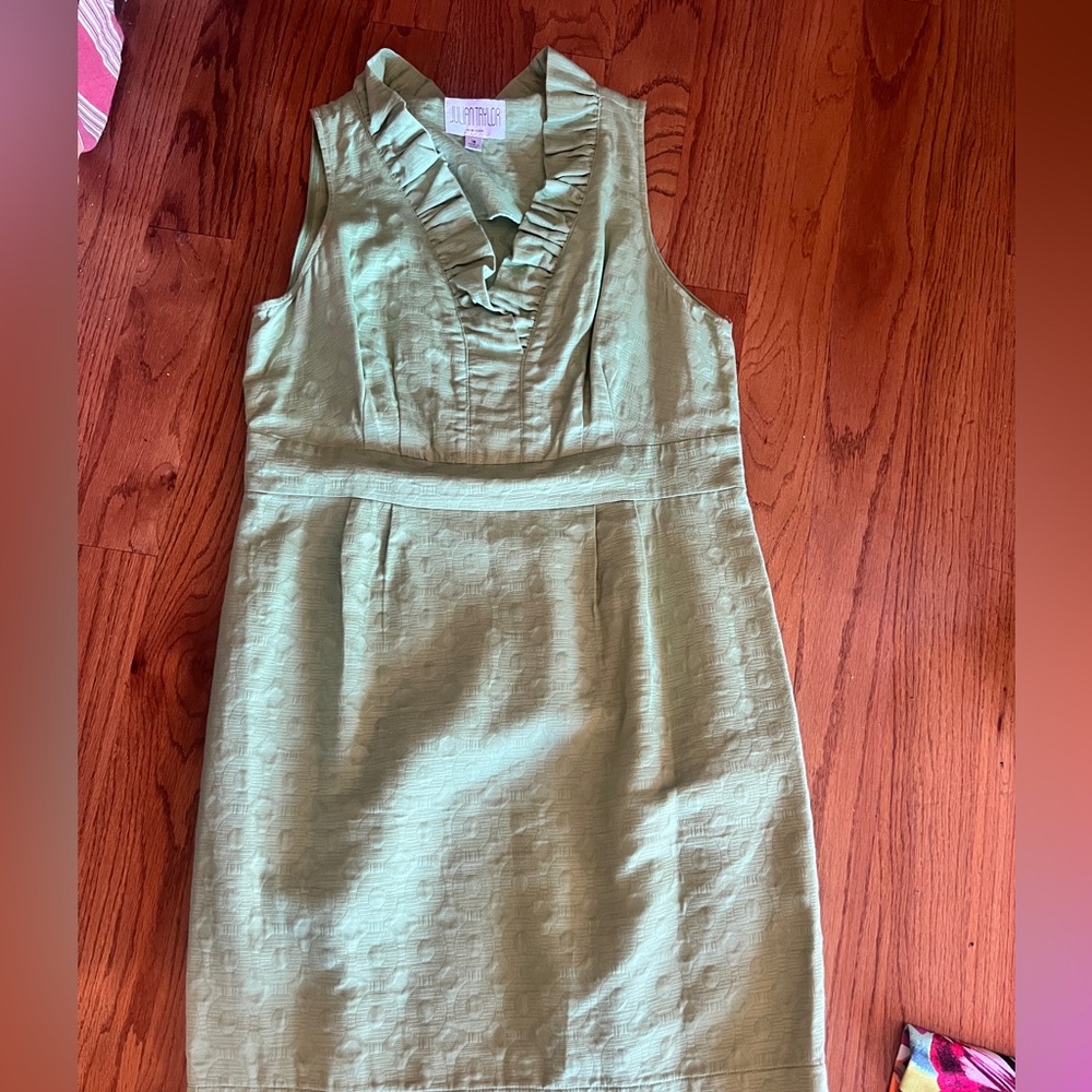 Julian Taylor Lime Textured Dress